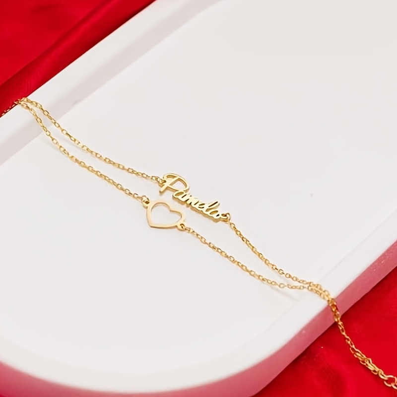 Personalized Double Chain Name Bracelet for Women & Men, Custom Engraved
